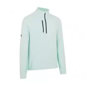 Image of Callaway Heather Stripe Fleece Back 1/4 Zip ARUBA Blue M
