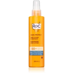 image of RoC Soleil Protexion+ Moisturising Spray Lotion Moisturizing Sun Spray SPF 50+ 200ml