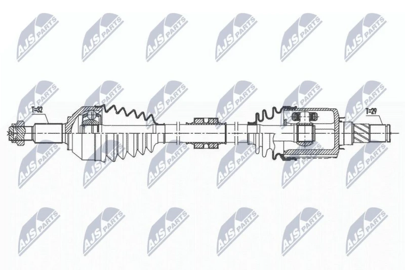 Image of NTY NPW-NS-120 Drive shaft Front Axle Left Drive Shaft (13)