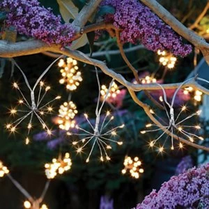 Image of Solar Starburst Solar-powered Warm white 10 LED Outdoor String lights