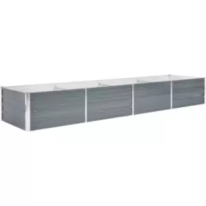 image of Vidaxl - Garden Raised Bed Galvanised Steel 320x80x45cm Grey Grey