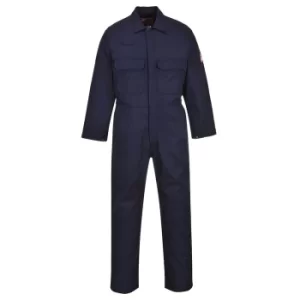 image of Biz Weld Mens Flame Resistant Overall Navy Blue 3XL 34"