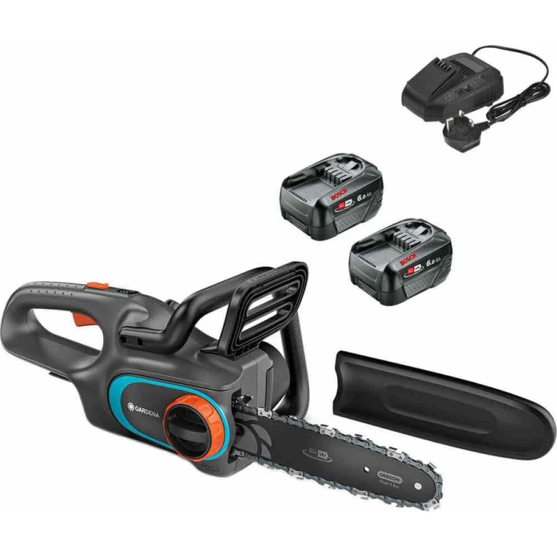 Image of Gardena POWERSAW 250 P4A 18v Cordless Chainsaw 250mm 2 x 6ah Li-ion Charger POWERSAW 250 14790-55