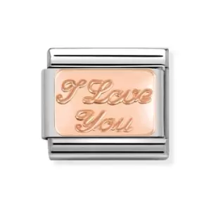 image of Nomination Classic Rose Gold I Love You Charm