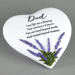 Image of Thoughts Of You 'Dad' Memorial Heart Stone