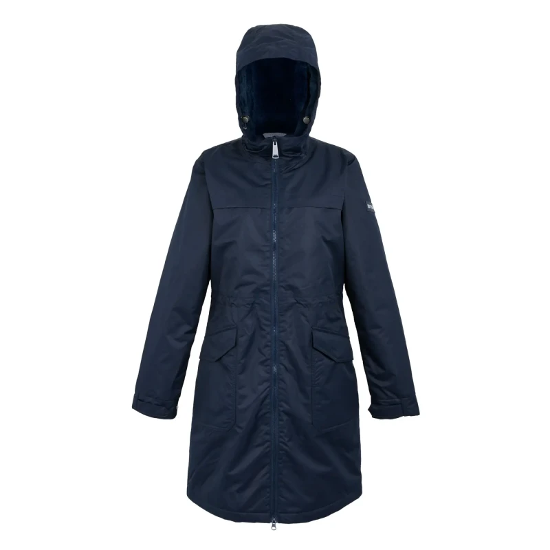 Image of Womens waterproof hooded jacket Regatta Romine II Bleu Female 52