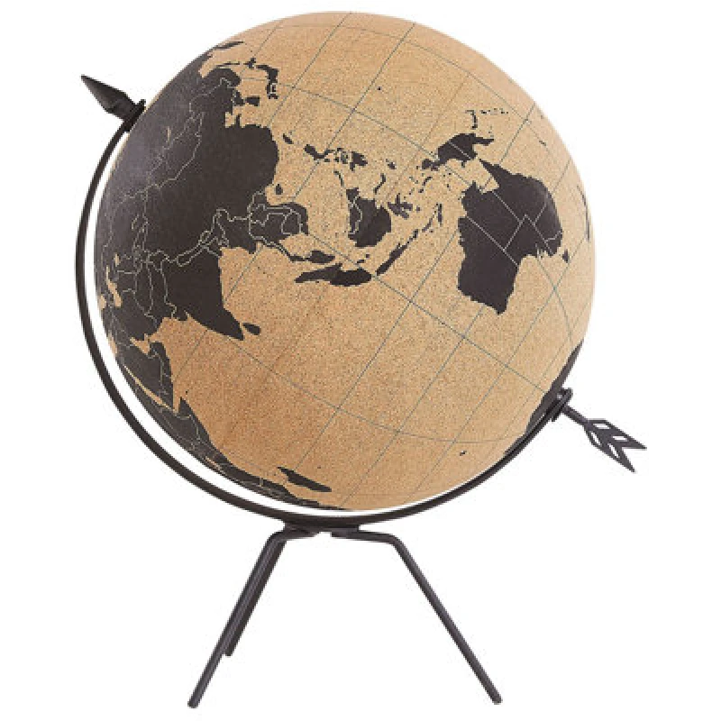 Image of Beliani Globe Battuta Brown 35 Cm