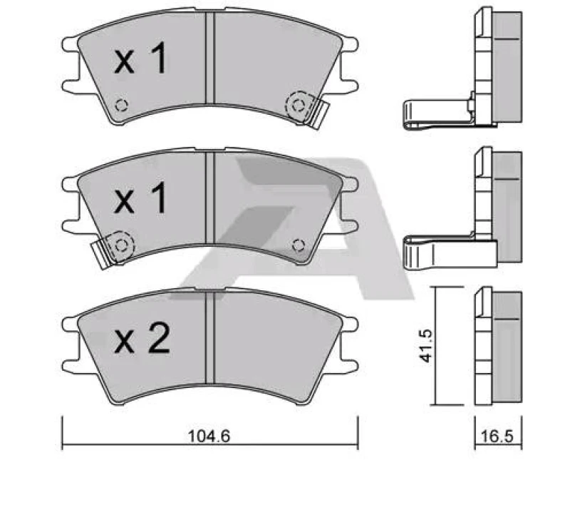 Image of AISIN Brake pad set AISIN BPHY-1903