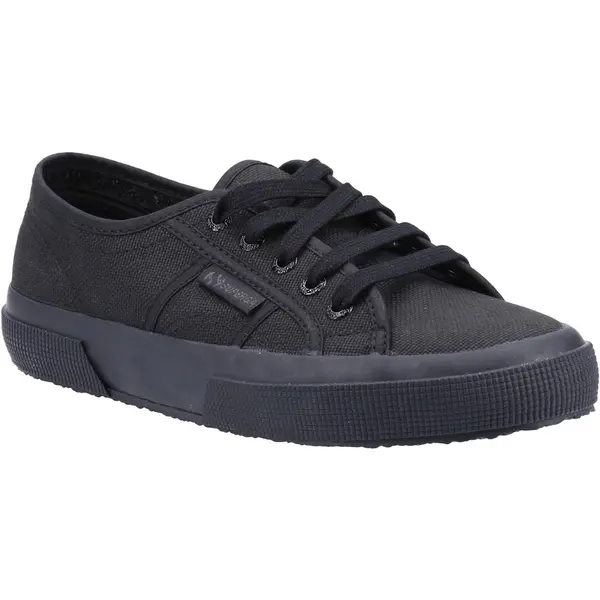 Image of Superga Womens 2750 Cotu Classic Lace Up Canvas Shoes Trainers - UK 6 Black female GDE2631ABK6