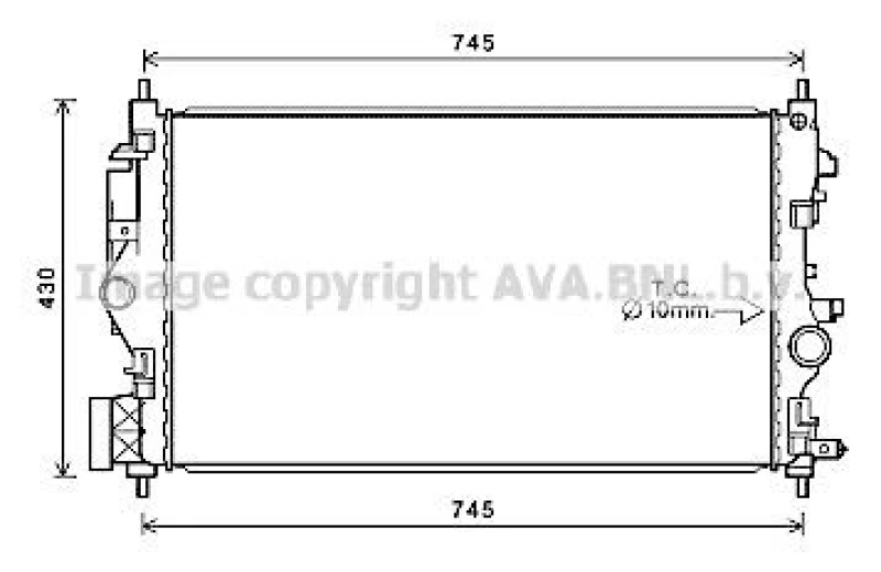 Image of Engine radiator PRASCO OL2683
