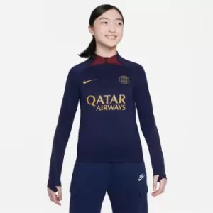 Image of Nike Paris Saint Germain Drill Top 2023 2024 Juniors - Blue