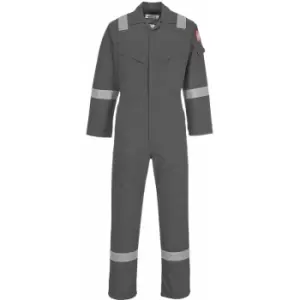 Image of Portwest FR50 Grey Sz XS Regular Flame Resistant Anti-Static Boiler Suit Coverall Overall