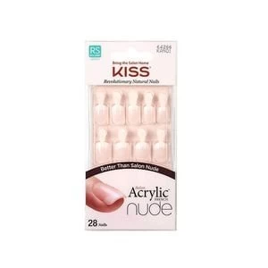 image of Kiss Salon Acrylic Nude Fake Nail Kit - Breathtaking