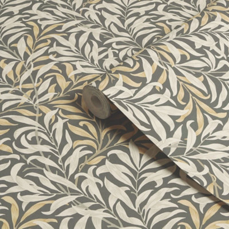 Image of William Morris Gallery Collection Charcoal Willow Bough Smooth Wallpaper