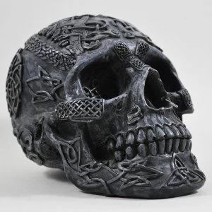 Image of Celtic Black Skull 13cm