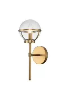 Image of Hinkley Hollis Bathroom Wall Lamp Heritage Brass IP44