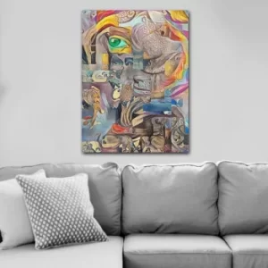 Image of 1299851431_70100 Multicolor Decorative Canvas Painting
