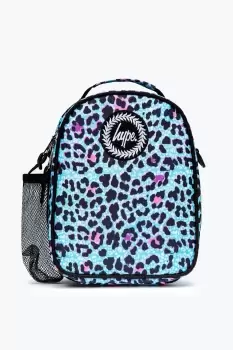 image of HYPE UNISEX Blue ICE LEOPARD CREST MAXI LUNCHBOX