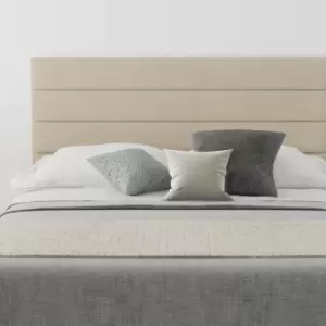 Image of Aspire - Kelly Upholstered Headboard, Kimiyo Linen, Beige - Headboard 60cm Size Small Double (120x190)
