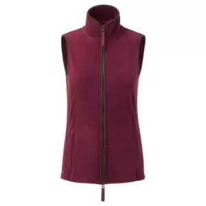 image of Premier Womens/Ladies Artisan Fleece Gilet (XL) (Burgundy/Brown)