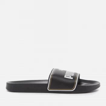 Image of Puma Mens Leadcat Slide Sandals - Puma Black/Puma Team Gold/Puma White - UK 10
