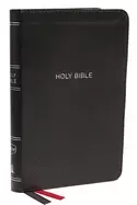 Image of nkjv thinline bible compact imitation leather Black red letter edition
