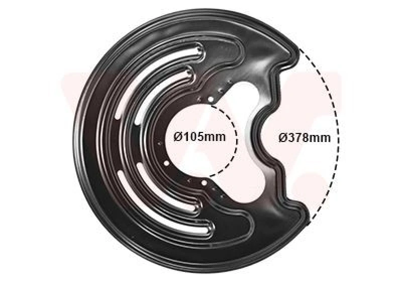Image of VAN WEZEL Brake disc backing plate VAN WEZEL 3794373