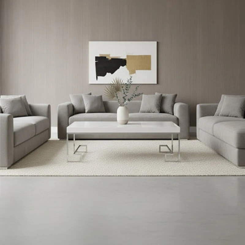 Image of Orsina Allure Chrome Angled Legs Coffee Table