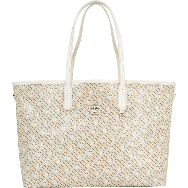 Image of Tommy Hilfiger Removable Laptop Pouch Tote Bag - Beige Beige One Size
