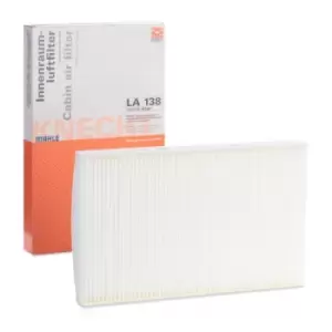 Image of MAHLE Original Pollen filter LA 138 Filter, interior air,Cabin filter VW,AUDI,MERCEDES-BENZ,Golf IV Schragheck (1J1),POLO (9N_),GOLF VI (5K1)