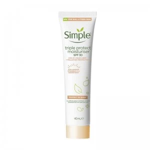 Simple Triple Protection Moisturiser SPF30 40ml