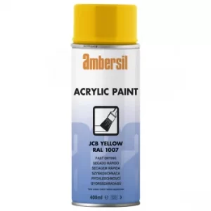 image of Ambersil 20556-AA Acrylic Paint JCB Yellow RAL 1007 400ml