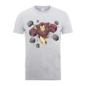 Image of Marvel Comics Iron Man Rocks Mens Grey T-Shirt - L