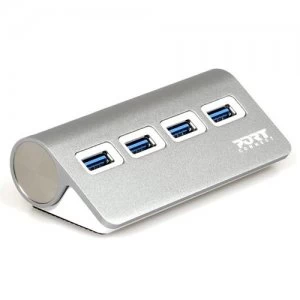 image of Port Designs 900121 interface hub USB 3.2 Gen 1 (3.1 Gen 1) Type-A 5000 Mbps Grey