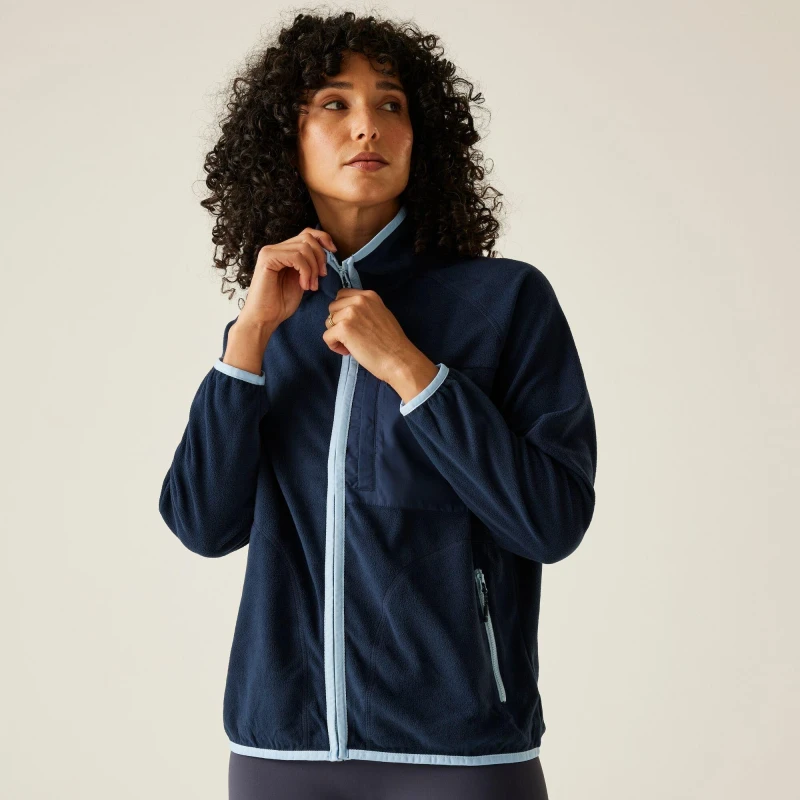 Image of Womens zipped fleece Regatta Lilana Bleu Female 42
