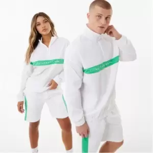 Image of Slazenger ft. Aitch Contrast Half Zip Sweater - White