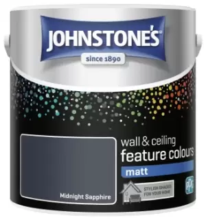 Image of Johnstone's Retail Matt Paint 2.5L - Midnight Sapphire