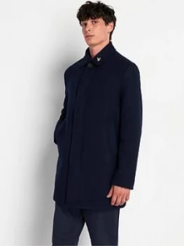Image of Lyle & Scott Wool Mac Coat - Dark Navy