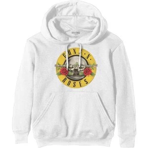 Image of Guns N' Roses - Classic Logo Unisex Small Hoodie - White