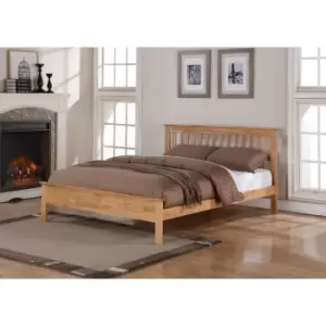 Image of Flintshire Pentre Solid Wood Bed Frame 5ft King Oak Effect