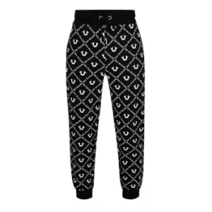 image of True Religion All Over Logo Joggers - White