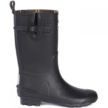 Image of Barbour Kids Simonside Adjustable Wellington Boots - Black, Size 12 Younger