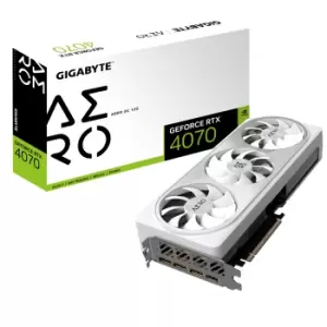 Image of Gigabyte GV-N4070AERO OC-12GD graphics card NVIDIA GeForce RTX...