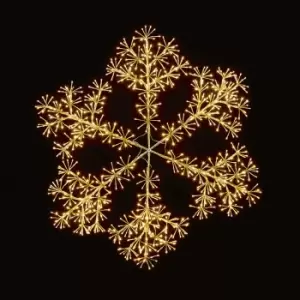 image of Premier Decorations 1.2m 960 Warm White LED Gold Starburst Snowflake