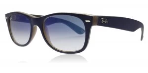 image of Ray-Ban RB2132 Sunglasses Matte Blue / Opal Brown 63083F 52mm