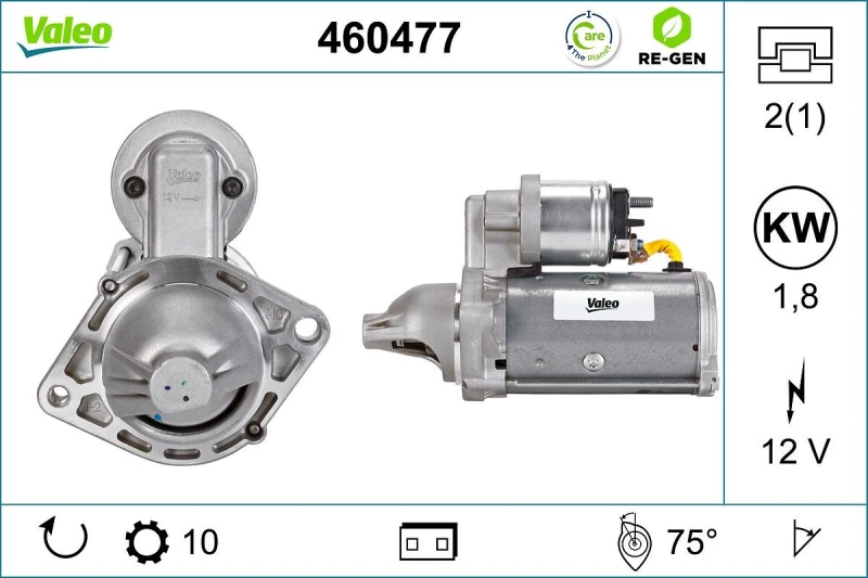 Image of Starter motor VALEO 460477