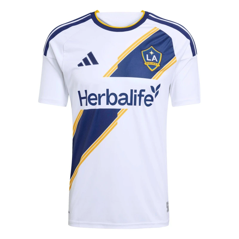 Image of adidas Mens LA Galaxy Home Football 2026 2027 Shirt White/Blue male S