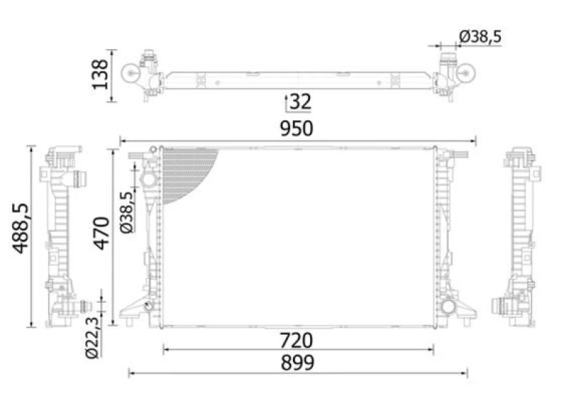 Image of Engine radiator MAHLE CR 2423 000S