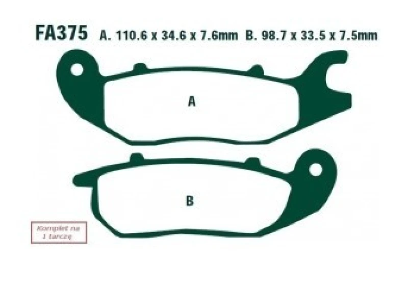 Image of EBC Brakes Brake pad set EBC Brakes SFA375