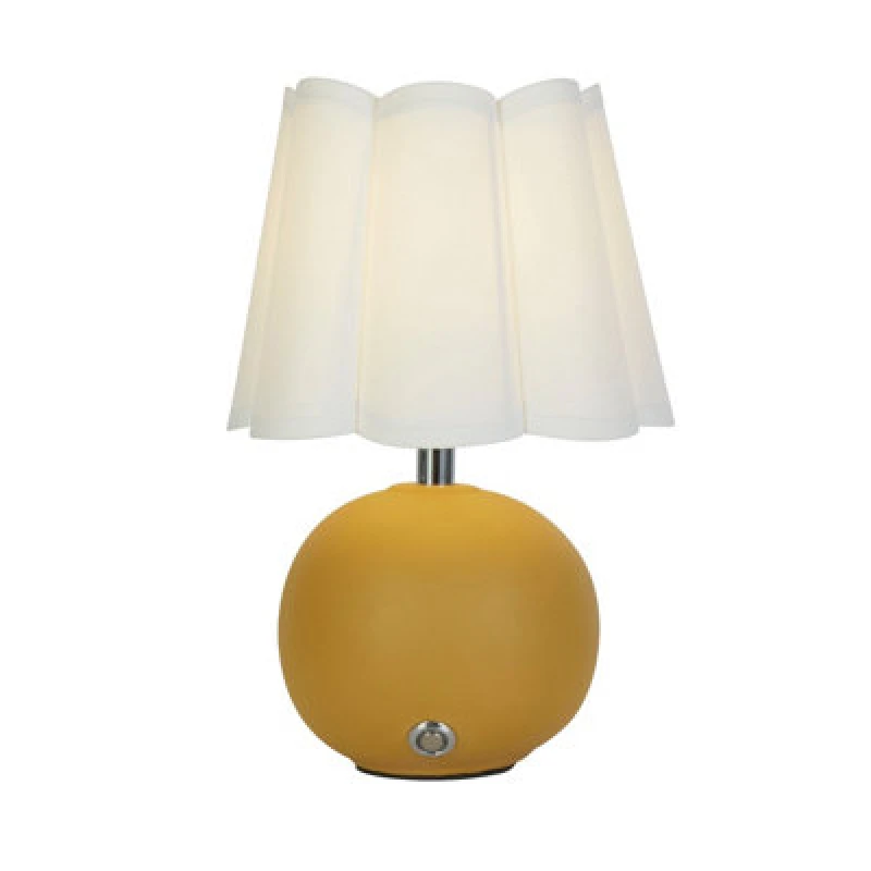 Image of SO'HOME Recharegable Ochre Ceramic Table Lamp chrome ONE SIZE